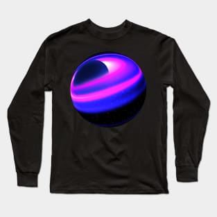 Planet with Gas and Dust Rings - Spherical Core Long Sleeve T-Shirt